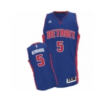 Men Adidas Detroit Pistons #5 Luke Kennard Swingman Royal Blue Road NBA Jersey