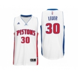 Men Detroit Pistons #30 Jon Leuer Home White New Swingman Jersey