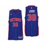Men Detroit Pistons #30 Jon Leuer Road Blue New Swingman Jersey