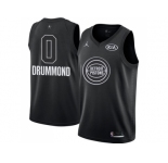 Men Nike Detroit Pistons #0 Andre Drummond Black NBA Jordan Swingman 2018 All-Star Game Jersey