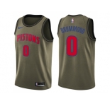 Men Nike Detroit Pistons #0 Andre Drummond Green Salute to Service NBA Swingman Jersey