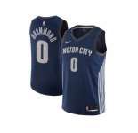 Men Nike Detroit Pistons #0 Andre Drummond Navy NBA Swingman City Edition Jersey