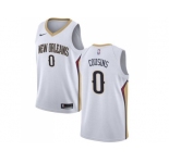 Men Nike New Orleans Pelicans #0 DeMarcus Cousins White Stitched NBA Swingman Jersey