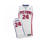 Men's Adidas Detroit Pistons #24 Mateen Cleaves Authentic White Home NBA Jersey