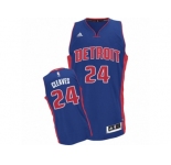 Men's Adidas Detroit Pistons #24 Mateen Cleaves Swingman Royal Blue Road NBA Jersey