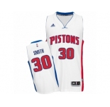 Men's Adidas Detroit Pistons #30 Joe Smith Swingman White Home NBA Jersey
