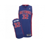 Men's Adidas Detroit Pistons #32 Christian Laettner Authentic Royal Blue Road NBA Jersey