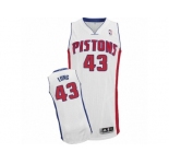 Men's Adidas Detroit Pistons #43 Grant Long Authentic White Home NBA Jersey