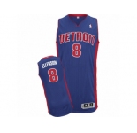 Men's Adidas Detroit Pistons #8 Henry Ellenson Authentic Royal Blue Road NBA Jersey