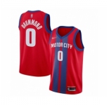 Men's Detroit Pistons #0 Andre Drummond Swingman Red Basketball Jersey 2019-20 City Edition