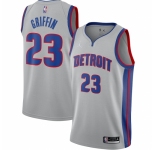 Men's Detroit Pistons #23 Blake Griffin Jordan Brand Silver 2020-21 Swingman Jersey