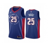 Men's Detroit Pistons #25 Derrick Rose Navy Motor City Edition 2020-21 Stitched Basketball Jersey