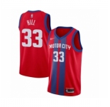 Men's Detroit Pistons #33 Grant Hill Swingman Red Basketball Jersey 2019-20 City Edition