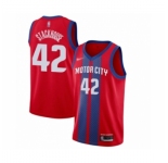 Men's Detroit Pistons #42 Jerry Stackhouse Swingman Red Basketball Jersey 2019-20 City Edition