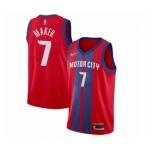 Men's Detroit Pistons #7 Thon Maker Swingman Red Basketball Jersey 2019-20 City Edition