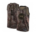 Men's Nike Detroit Pistons #1 Chauncey Billups Swingman Camo Realtree Collection NBA Jersey