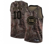 Men's Nike Detroit Pistons #10 Dennis Rodman Swingman Camo Realtree Collection NBA Jersey