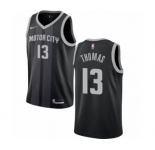 Men's Nike Detroit Pistons #13 Khyri Thomas Swingman Black NBA Jersey - City Edition