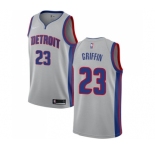 Men's Nike Detroit Pistons #23 Blake Griffin Swingman Silver NBA Jersey Statement Edition