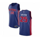 Men's Nike Detroit Pistons #25 Reggie Bullock Authentic Royal Blue NBA Jersey - Icon Edition
