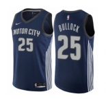Men's Nike Detroit Pistons #25 Reggie Bullock Swingman Navy Blue NBA Jersey - City Edition