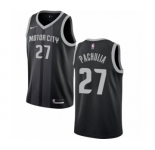 Men's Nike Detroit Pistons #27 Zaza Pachulia Authentic Black NBA Jersey - City Edition