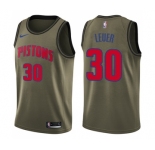 Men's Nike Detroit Pistons #30 Jon Leuer Swingman Green Salute to Service NBA Jersey