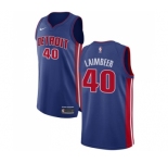 Men's Nike Detroit Pistons #40 Bill Laimbeer Authentic Royal Blue Road NBA Jersey - Icon Edition