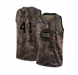 Men's Nike Detroit Pistons #41 Jameer Nelson Swingman Camo Realtree Collection NBA Jersey