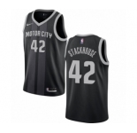 Men's Nike Detroit Pistons #42 Jerry Stackhouse Swingman Black NBA Jersey - City Edition