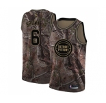 Men's Nike Detroit Pistons #6 Bruce Brown Jr. Swingman Camo Realtree Collection NBA Jersey