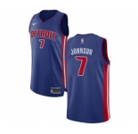 Men's Nike Detroit Pistons #7 Stanley Johnson Authentic Royal Blue Road NBA Jersey - Icon Edition