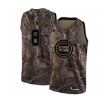 Men's Nike Detroit Pistons #8 Henry Ellenson Swingman Camo Realtree Collection NBA Jersey
