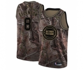 Men's Nike Detroit Pistons #8 Henry Ellenson Swingman Camo Realtree Collection NBA Jersey