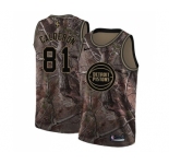 Men's Nike Detroit Pistons #81 Jose Calderon Swingman Camo Realtree Collection NBA Jersey