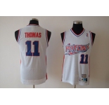 nba detroit pistons #11 thomas white(fans edition)