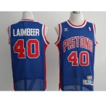 nba detroit pistons #40 laimbeer blue[swingman]