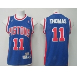 nba jerseys detroit pistons #11 thomas blue[swingman]