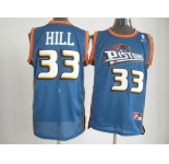 nike nba detroit pistons #33 hill blue[nike]