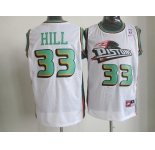 nike nba detroit pistons #33 hill white[nike]