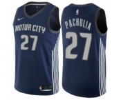 Women's Nike Detroit Pistons #27 Zaza Pachulia Swingman Navy Blue NBA Jersey - City Edition