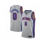 Youth Nike Detroit Pistons #0 Andre Drummond Authentic Silver NBA Jersey Statement Edition