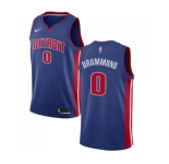 Youth Nike Detroit Pistons #0 Andre Drummond Swingman Royal Blue Road NBA Jersey - Icon Edition