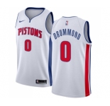 Youth Nike Detroit Pistons #0 Andre Drummond Swingman White Home NBA Jersey - Association Edition