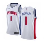 Youth Nike Detroit Pistons #1 Tracy McGrady Swingman White Home NBA Jersey - Association Edition