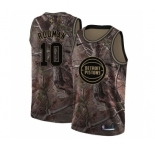 Youth Nike Detroit Pistons #10 Dennis Rodman Swingman Camo Realtree Collection NBA Jersey