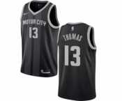 Youth Nike Detroit Pistons #13 Khyri Thomas Swingman Black NBA Jersey - City Edition