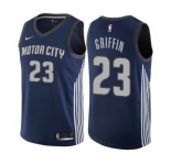 Youth Nike Detroit Pistons #23 Blake Griffin Swingman Navy Blue NBA Jersey - City Edition