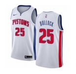 Youth Nike Detroit Pistons #25 Reggie Bullock Swingman White NBA Jersey - Association Edition
