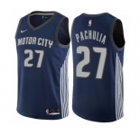 Youth Nike Detroit Pistons #27 Zaza Pachulia Swingman Navy Blue NBA Jersey - City Edition